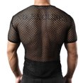 thumbnail image 5 of QIPOPIQ T-Shirt pour Homme en Résille Sans Manches sous-Vêtement Haut Ajouré Liquidation, 5 of 5