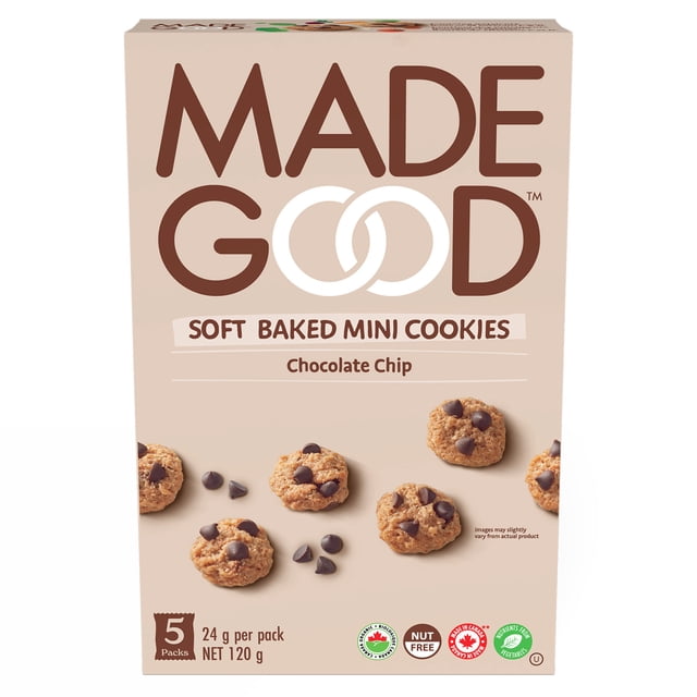 MadeGood Mini Biscuits Moelleux aux Pépites de Chocolat 5 Sachets
