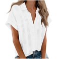 thumbnail image 1 of Birdeem Fashion Woman Causal Button Solid Blouse Short Sleeve T-Shirt Summer Tops, 1 of 12