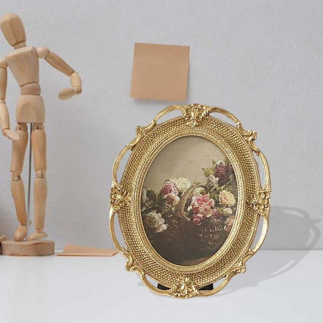 Retro Photo Frame Picture Holder for Living Room Display Living Room Desktop Tabletop Table Centerpiece