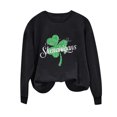 thumbnail image 4 of Levmjia T-Shirts pour Femmes de la Saint-Patrick Hauts Vert Trèfle Col Rond Imprimé Haut à Manches Longues Chandails, 4 of 4