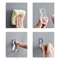 thumbnail image 2 of fastboy 2 Pieces ABS Animal Shape Hook Cartoon Waterproof Self-adhesive Replacement Simple Style Hallway Key Hanger Holder Black, 2 of 6