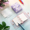 thumbnail image 4 of 2 Sets Mini Transparent 3 Ring Binder Covers Mini Binder Daisy PVC Notebook Loose Leaf Binder 3 Ring Journal Notebook Round Ring Binder Cover Protector for Diary Journal, 4 of 6