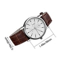 thumbnail image 5 of Classic Roman Dial Men's Watch with Calendar Feature and Trendsetting Leather Strap for and Gifting, 5 of 5