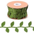 thumbnail image 1 of SHISUYAN 1 Roll Leaf Ribbon Olive Leaf Trim Ribbon Fabric Trim Fake Vines For Crafts Garland Wreath Gift Wrapping, 1 of 8
