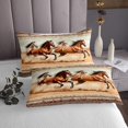 thumbnail image 3 of Erosebridal Galloping Horse Coverlet Set King, Rustic Farmhouse Bedding Set, Tribal Aztec Room Decor 3-Piece, 3 of 5