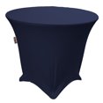 thumbnail image 1 of LA Linen Round Spandex Tablecloth, 30-Inch Round 30-Inch High, Navy, 1 of 2