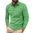 thumbnail image 1 of RXIRUCGD Chemise Décontractée pour Homme à Manches Longues avec Boutons, Poche et Col Rabattable, Vert, Taille : TG, 1 of 5