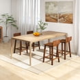 thumbnail image 2 of Gymax 24.5'' Solid Wood Bar Stools Set of 4 Home Counter Kitchen Stools w/ Low Backrest & Footrest, 2 of 10