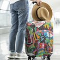 thumbnail image 3 of Travel Luggage Cover Suitcase Protector Fits 18-32 Inch Luggage Wheel Covers Patterned Travel Related Items Flower Luggage Protector Elastic Luggage Anti-scratch Suitcase Cover XL, 3 of 5
