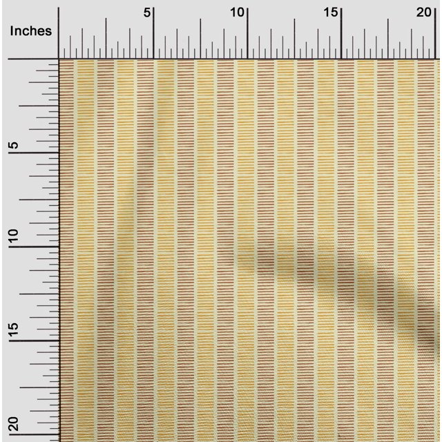 oneOone Tissu Polyester Lycra à Rayures, Tissu de Décoration à Blocs Imprimé BTY 56 Pouces de Large