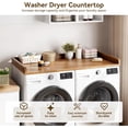 thumbnail image 3 of YUSAZENS 54 Inch Single Layer Laundry Countertop, MDF Board, Heavy Duty Utility Shelf for Washer Dryer Laundry Room Storage Red Brown, 3 of 8