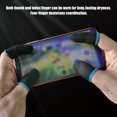 thumbnail image 4 of Maytalsory 2 Pcs Gaming Controller Gloves Touch Screen Anti-skid Elastic Sleeve Fingertips Cover Portable Computer Smartphone Black Blue 1Set, 4 of 6