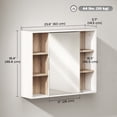 thumbnail image 3 of HOMCOM Wall Mounted Bathroom Storage Cabinet with Mirrored Door, Shelf, 3 of 10