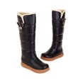 thumbnail image 4 of Bottes en Coton Chaudes avec Boucle Semelle Épaisse Bout Rond Bottes Hautes pour Femmes, 4 of 4