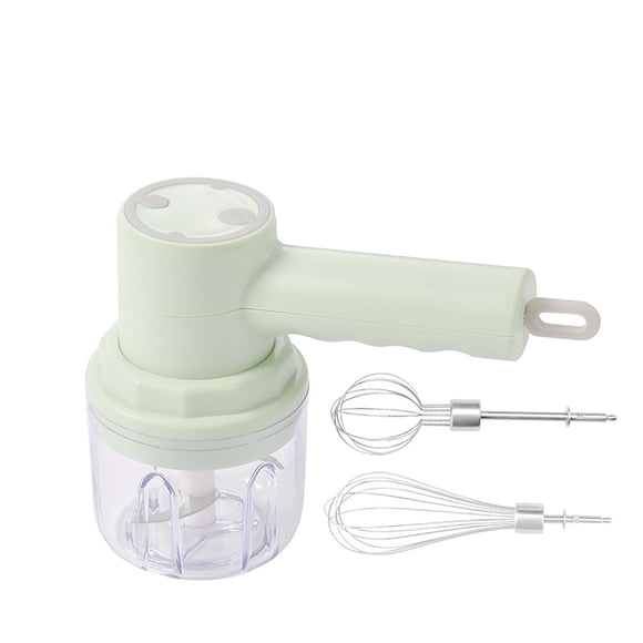 Agiferg Hachoir Alimentaire 3 en 1 et Mélangeur à Main, Fouet Portatif Électrique pour la Maison, Mini Portatif, Petit, pour Pâtisserie, Chargement Sans Fil, Bâton Mélangeur pour Crème Fouettée
