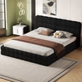 thumbnail image 1 of Noble House King Size Upholstered Platform Bed, Black, 1 of 10