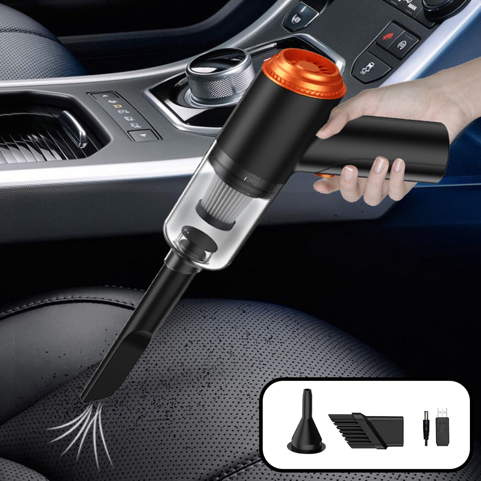 Handheld Vacuum Cleaner, 2-in-1 Rechargeable Blower, 5000Pa Powerful Suction, USB Portable Dust Cleaner, Home Car Office Mini Vacuum
