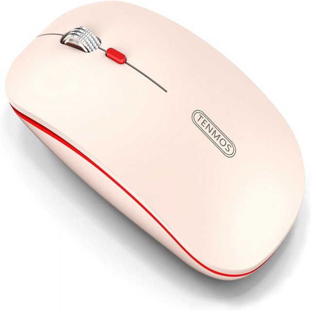 Souris Sans Fil Bluetooth Rechargeable Souris Silencieuse Double Mode (Bluetooth 5.1 + 2.4G) avec Récepteur Nano
