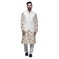 thumbnail image 1 of Atasi Indian Kurta Pyjama Jacket Set For Men Mandarin Collar Casual Clothing, 1 of 5