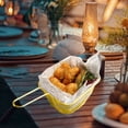 thumbnail image 4 of Gros Rabais! Mini Panier à Frites, Panier de Friture pour Pépites de Poulet, Petit Panier à Collations pour Vaisselle de Table, Support à Collations en Gros pour Fêtes et Événements, 4 of 6