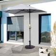 thumbnail image 2 of Outsunny Base de Parasol Demi-Ronde de 20 Lb, Support Décoratif en Résine pour Parasol d'Extérieur de 20 Pouces, pour Poteau Φ1,5 Pouces, Φ1,9 Pouces, Noir, 2 of 10