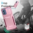 thumbnail image 3 of AutoCovers Rugged Case for Motoroal Moto G Play 4G 2024, Sliding Camera Lens Protector Military Grade Shockproof Bumper Phone Case for Moto G Play 4G 2024, Pink, 3 of 7