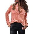 thumbnail image 1 of Timegard Womens Tops Long Sleeve Button Shirts Business Work Casual Tops with Pockets Fall Blouses, 1 of 4