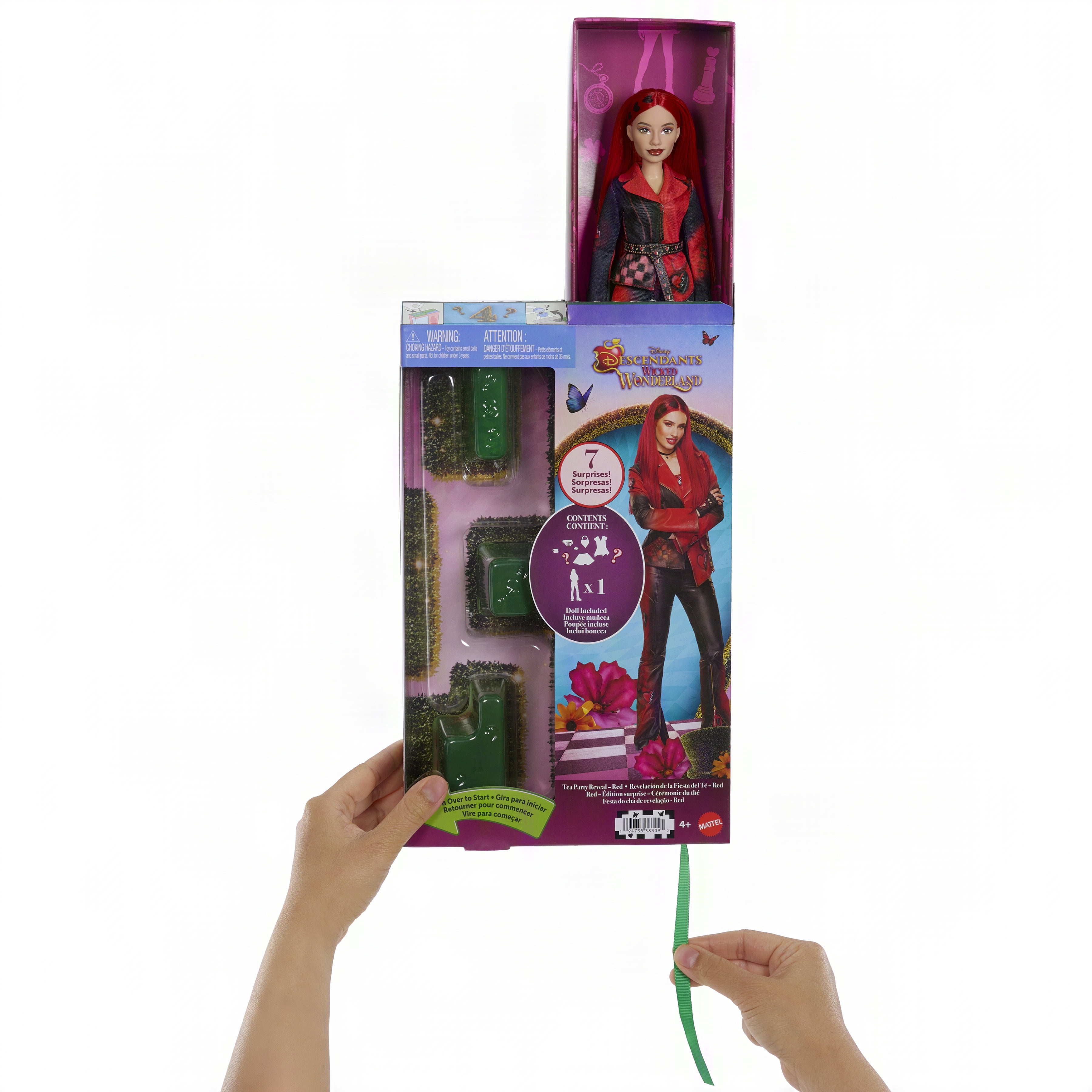 Disney Descendants: Wicked Wonderland Tea Party Reveal with 7 Surprises, a Red Fashion Doll & Accessories