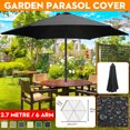 thumbnail image 1 of 9ft 6 Ribs Umbrella Replacement Canopy Garden Patio Market Table Outdoor Deck Umbrella Replacement Canopy Cover 6 Colors (Canopy Only), 1 of 10
