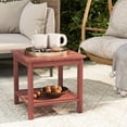thumbnail image 2 of Patiojoy 2pcs Patio Side Table Double-Tier Acacia Wood End Table Slatted Tabletop & Shelf Outdoor Small Side Table with Storage, 2 of 8
