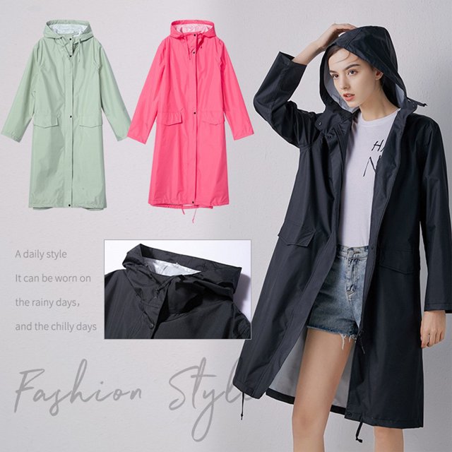 Baohd Femmes Homme Imperméable Long Imperméable Mince Imperméable Veste avec Capuche Vêtements Vêtements Costume de Pluie Randonnée Randonnée Vélo Rose Rouge XL