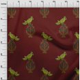 thumbnail image 2 of oneOone Polyester Lycra Fabric Leaves|Bird & Floral Block Print Fabric By Yard 56 Inch Wide, 2 of 4