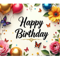 thumbnail image 4 of Happy Birthday Flaming Backdrop Decoration Banner Party Supplies Photography Props Celebration Decor Background Event Display, 4 of 4