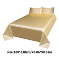 thumbnail image 3 of Ohufall Queen Size Sheet Set Ice Silk Bed Sheet 3 Piece Set Summer Cooling Solid Color Bed Sheets, 3 of 8