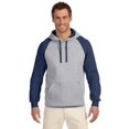 thumbnail image 1 of Jerzees Mens NuBlend Color-Block Raglan Pull Over Hooded Sweatshirt, 3XL, 1 of 1