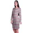 thumbnail image 4 of Moomaya Womens Full Sleeve Printed Midi Length Printed Bodycon Dress, 4 of 6