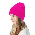 thumbnail image 1 of Bérets à Moins de 5 $ Rose Unisexe Bonnet Tricoté Automne et Hiver Couple Simple Bonnet à Enfiler, 1 of 8