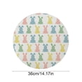 thumbnail image 2 of Easter Bunny Easter Egg Print Linen Placemats for Dining Tables Round Placemats for Men Women 36Cm 4 Pack, 2 of 6
