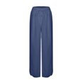 thumbnail image 1 of Fashion Women Loose Solid Color Casual Wide Leg Split Buttons Pants Trousers, 1 of 6