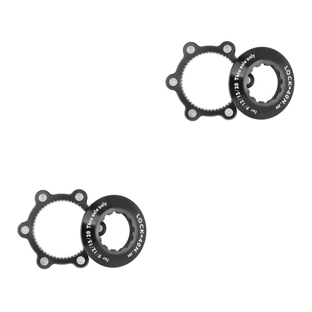 QualitChoice 1 Set Center Locks Disc Brake Rotors Adapter Centerlock Rotor LockringAluminum Alloy Replacing Stainless Steel 6-Hole Black 2Set