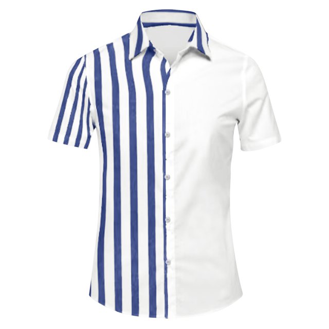 Birdeem Chemise à Manches Courtes pour Hommes, Confortable et Respirante, Col Rabattu
