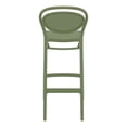 thumbnail image 5 of Compamia Marcel Tabouret de Bar Contemporain en Résine pour Intérieur/extérieur Vert Olive, 5 of 5