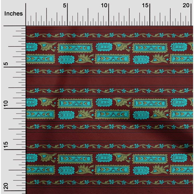 oneOone Viscose Chiffon Fabric Ethnic Block Fabric Prints By Yard 42 Inch Wide