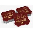 thumbnail image 4 of Inkdotpot Real Gold Foil Thanks From The New Wedding Tags Favor Bracket Shape Hang Pack Of 100 Paper Tags, 4 of 7