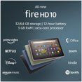 thumbnail image 3 of Fire HD 10 Inch Tablet Full HD, 32GB Black (2021) with 64GB Micro SD Card, 3 of 6