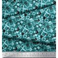 thumbnail image 2 of Soimoi Rayon Fabric Square Geometric Printed Craft Fabric by The Yard 56 Inch Wide, 2 of 3