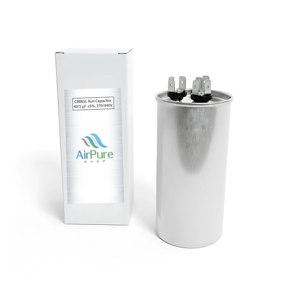 Dual Run Capacitor CBB65 | Round Start Capacitor 370/440 VAC for AC Unit, Fan Motor, Heat Pump & Condenser | Compatible with 97F9834, P291-3553R, TRCFD355 (40/5 uF Round)
