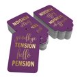 thumbnail image 2 of Inkdotpot Pack Of 100 Real Gold Foil Paper Tags Good Bye Tension Hello Pension Retirement Favor Hang Tags, 2 of 6
