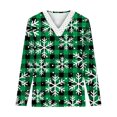 thumbnail image 4 of Qertyioot Chandail en Molleton de Noël pour Femmes Mode Décontractée Manches Longues Col en V Chandail, 4 of 5